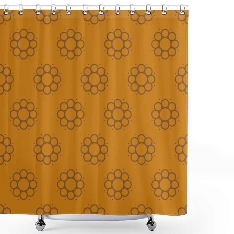 Personality  Mandala Design Concept Flower Petals Vector Shower Curtains