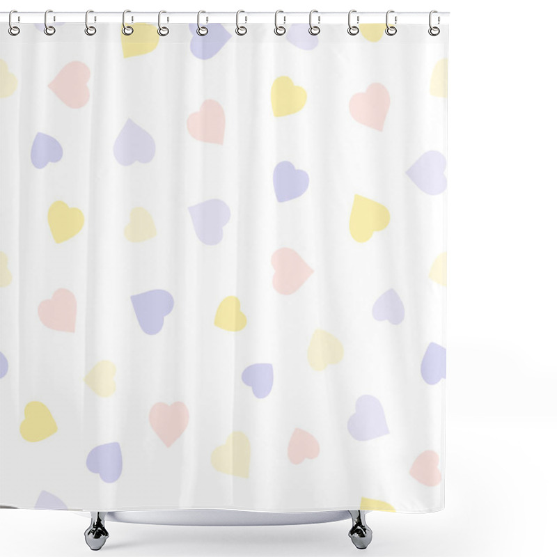 Personality  Cute Heart Shapes Seamless Pattern.  Shower Curtains