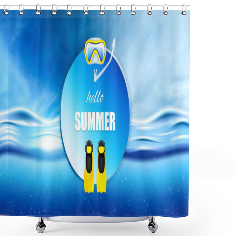 Personality  Diving Poster Shower Curtains