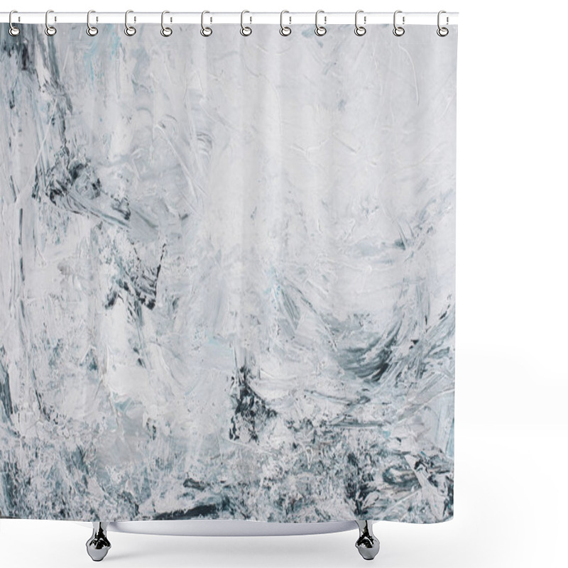 Personality  Abstract Background With Grey Oil Painting Shower Curtains