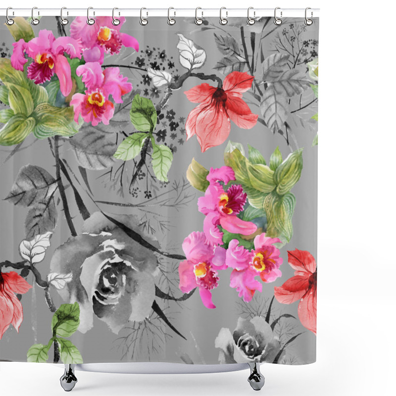 Personality  Blooming Beautiful Magnolia Flowers Shower Curtains