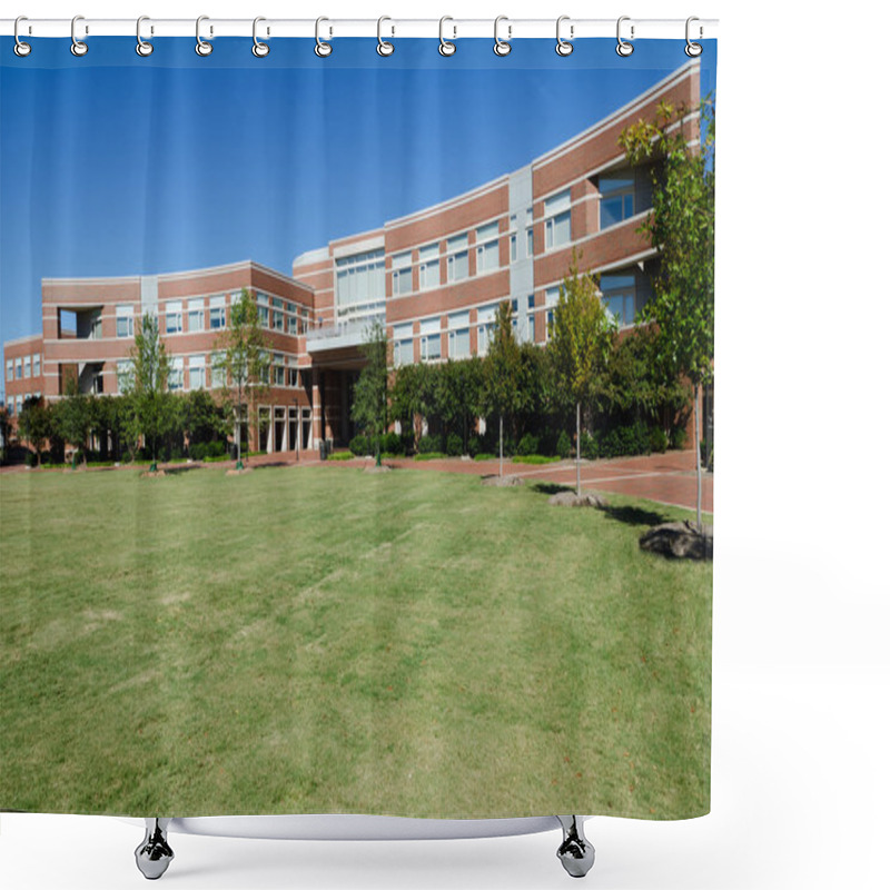 Personality  Educational Building On Campus Shower Curtains