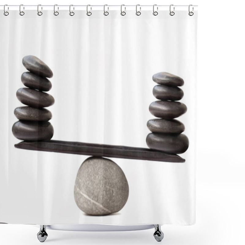 Personality  Balancing Stones Shower Curtains