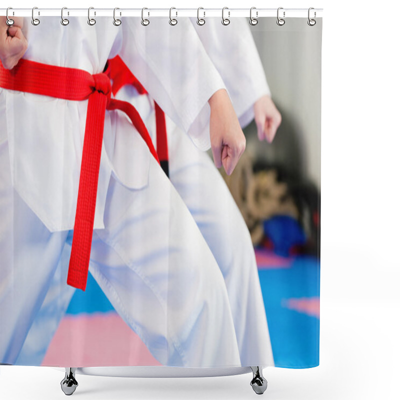 Personality  In A Gym In Martial Arts Shower Curtains