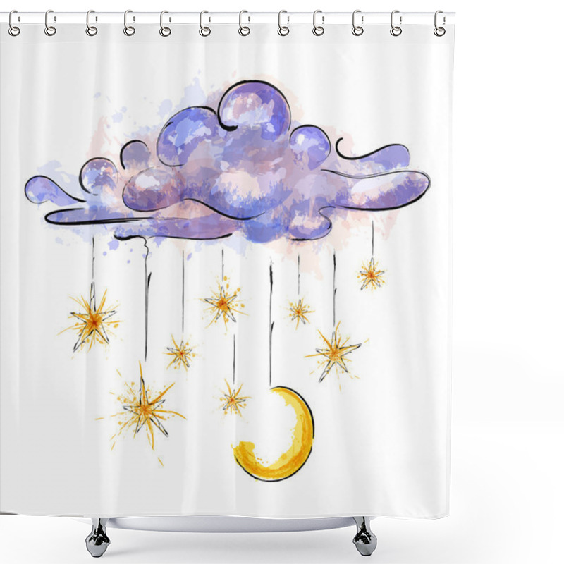 Personality  Starry Night Shower Curtains