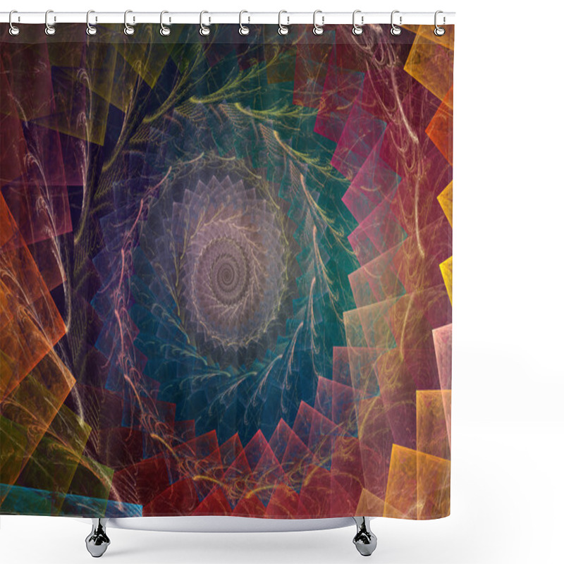 Personality  Spiral Background.  Shower Curtains