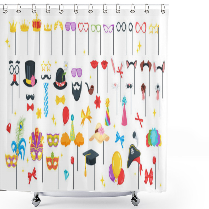 Personality  Photo Props Or Booth Set Shower Curtains