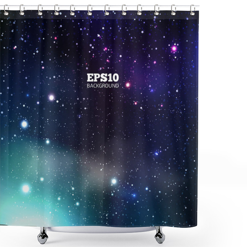 Personality  Brochure Star And Space Template Shower Curtains