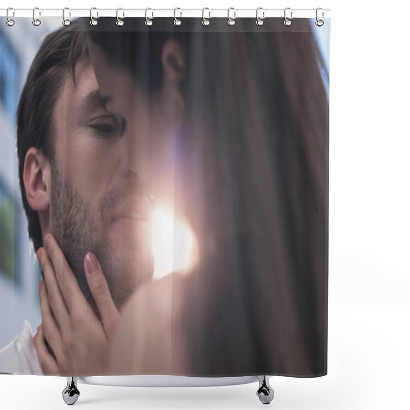 Personality  Couple Kissing Each Other Shower Curtains