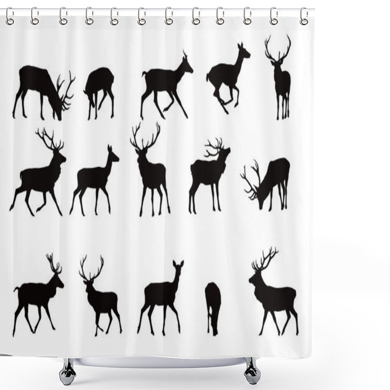 Personality  Deer Silhouettes Shower Curtains