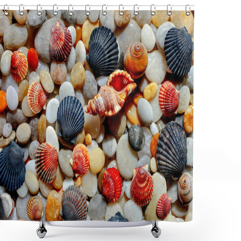 Personality  Abstract Pattern Of Sea Pebbles Shower Curtains