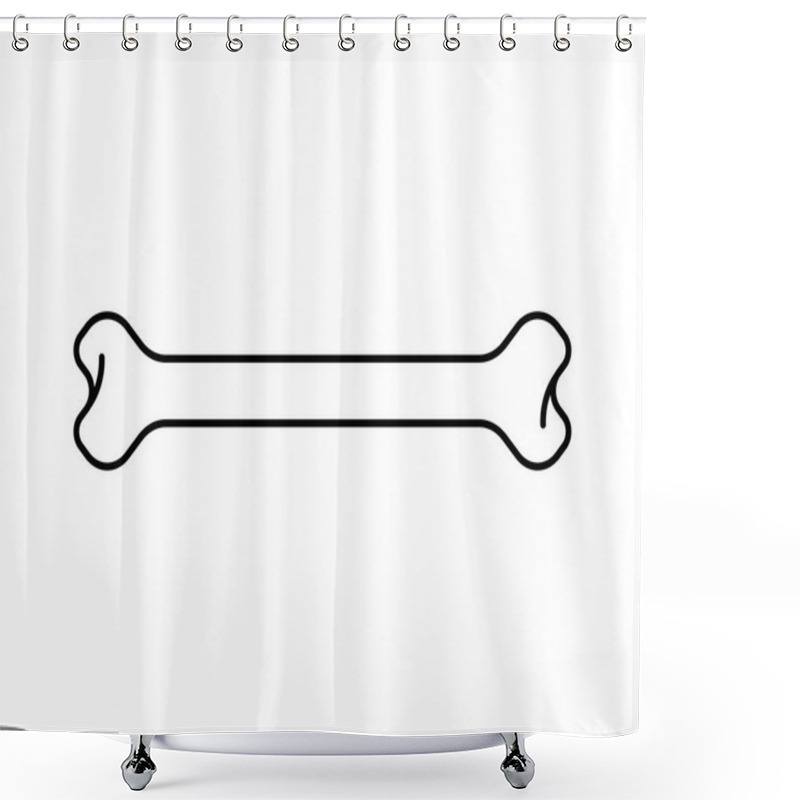 Personality  Bone Isolated. Part Of Skeleton. Vector Illustratio Shower Curtains