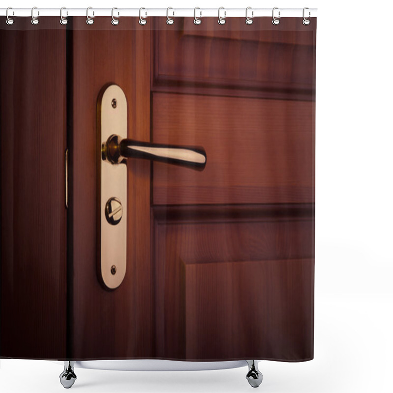 Personality  Wooden Door Shower Curtains