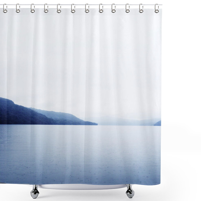 Personality  Landscape Of The Large Lake Ashi Shower Curtains