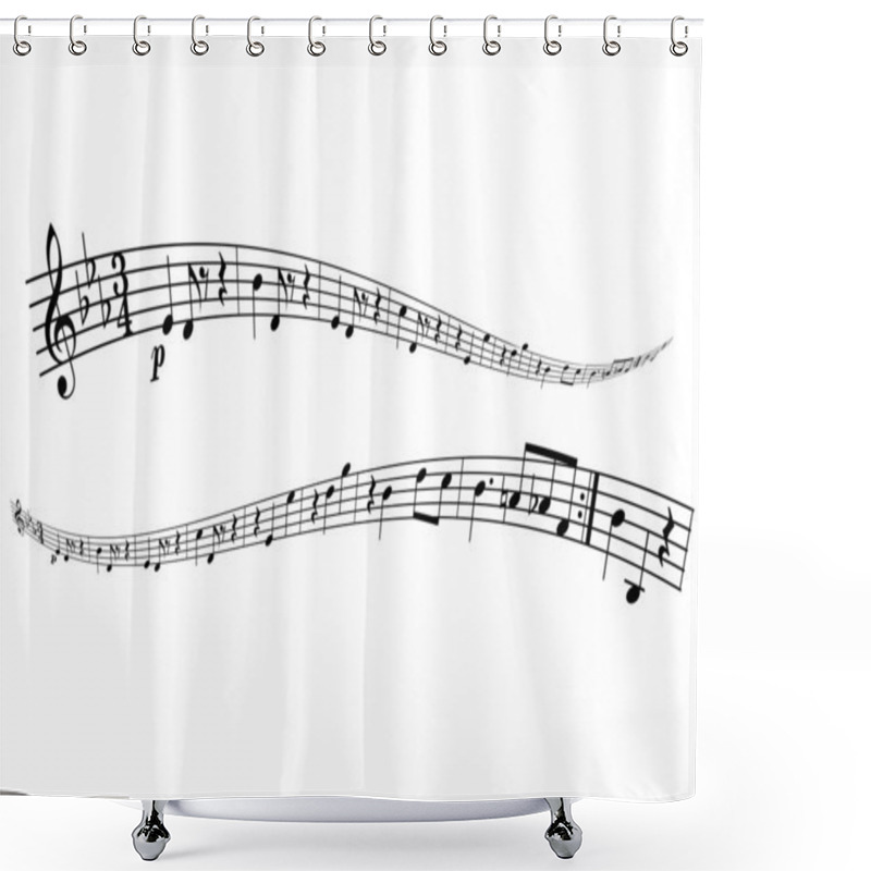 Personality  Transformed Melody Strips Shower Curtains