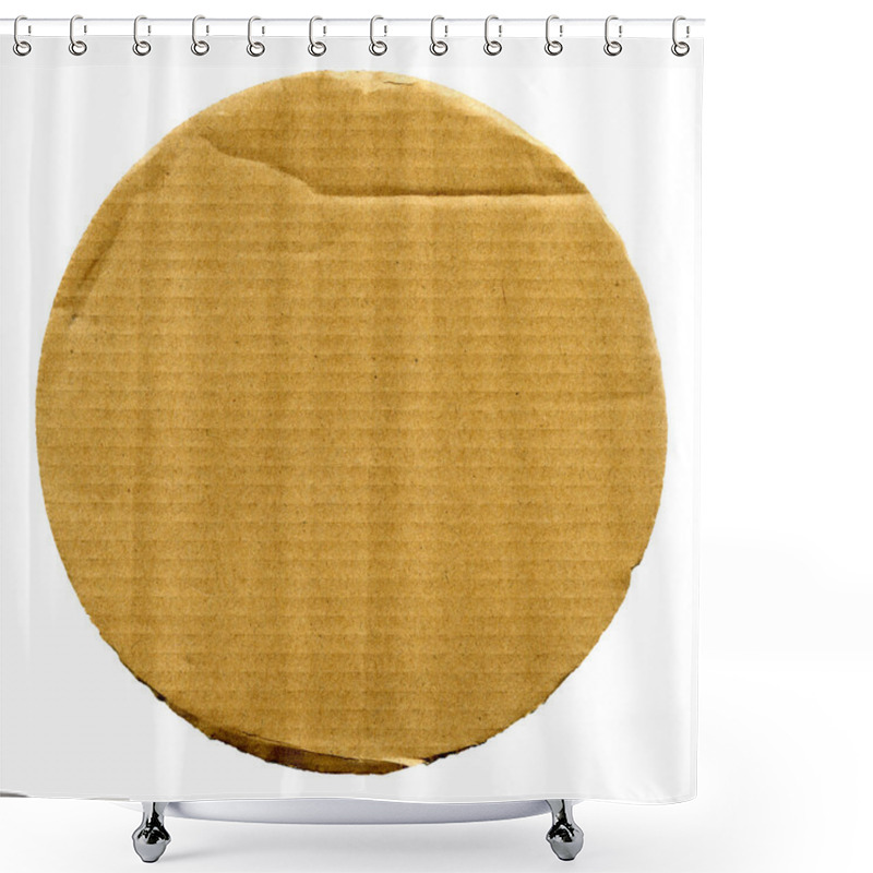 Personality  Cardboard Circle Shower Curtains