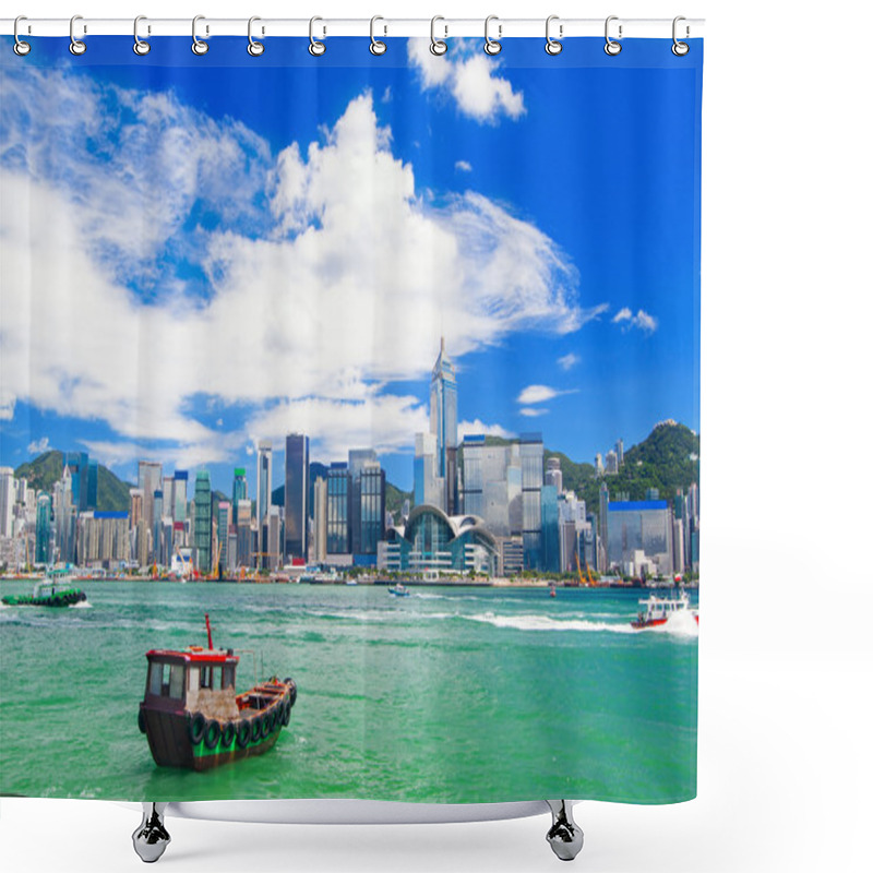 Personality  Hong Kong Harbour At Day Shower Curtains