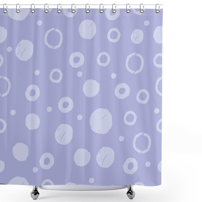 Personality  Purple Dots Painted Repeat Pattern Design Shower Curtains