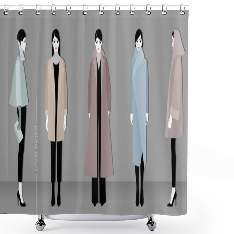 Personality  Minimalistic Fashion For Women Shower Curtains