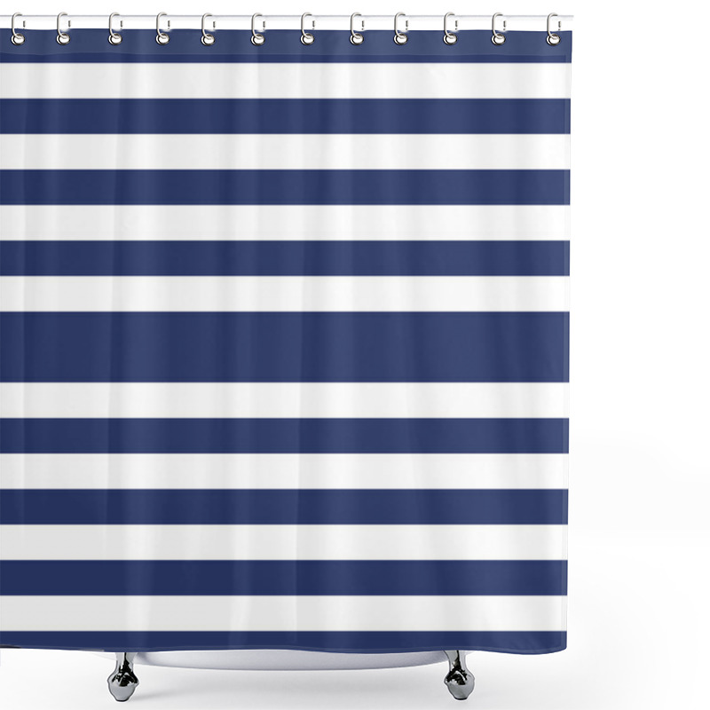 Personality  Abstract Seamless Blue Striped Pattern Shower Curtains