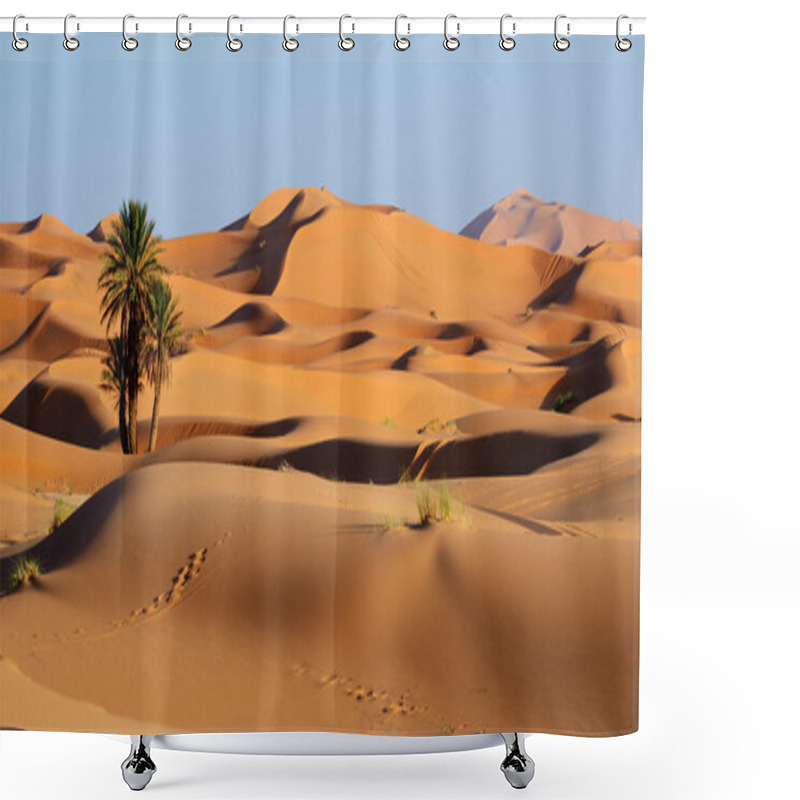 Personality  Morocco. Sand Dunes Of Sahara Desert Shower Curtains