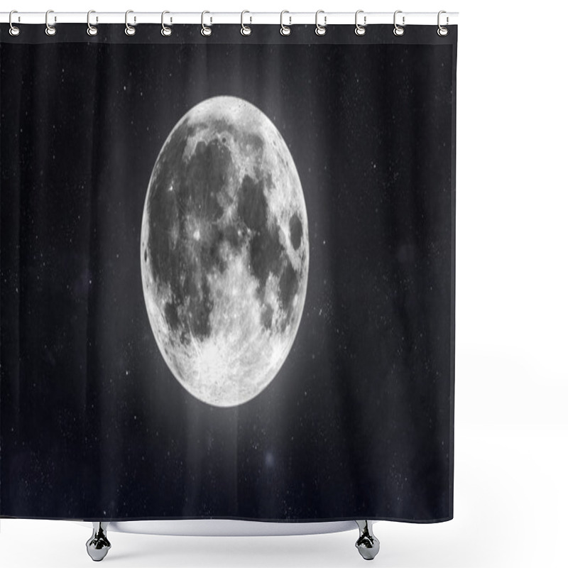 Personality  Moon In Dark Space Shower Curtains