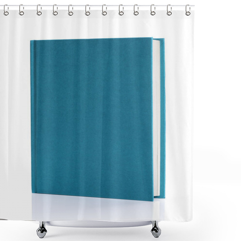 Personality  Isolated Blank Blue Hardback Book Shower Curtains