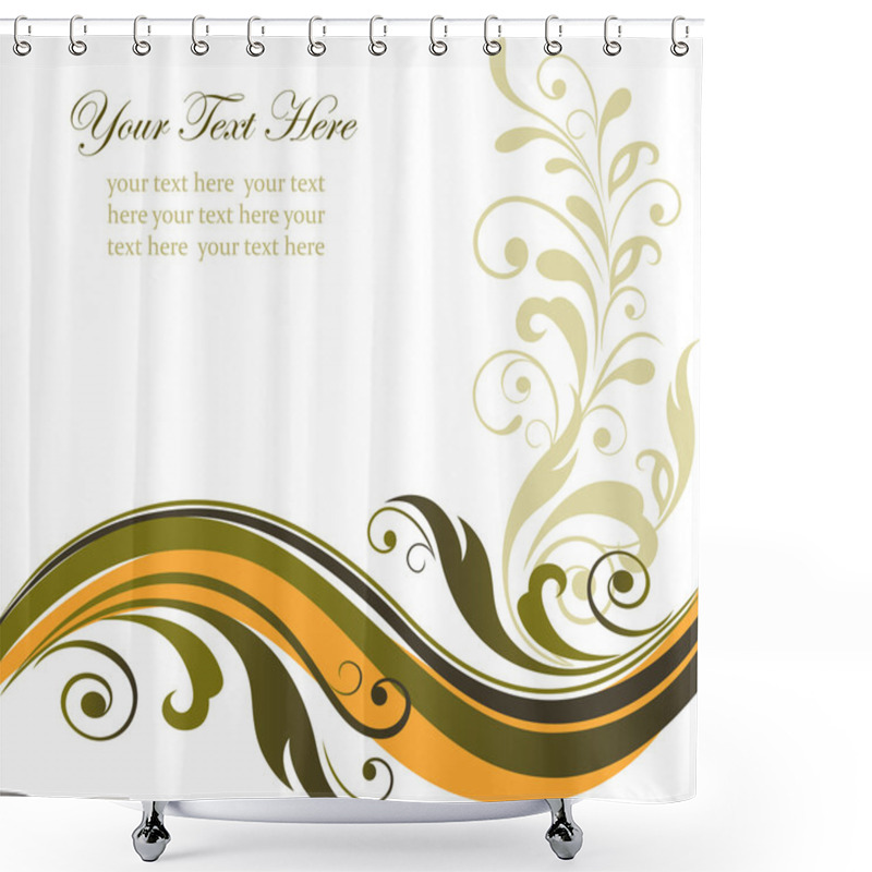 Personality  Floral Graphics Abstract Background Shower Curtains