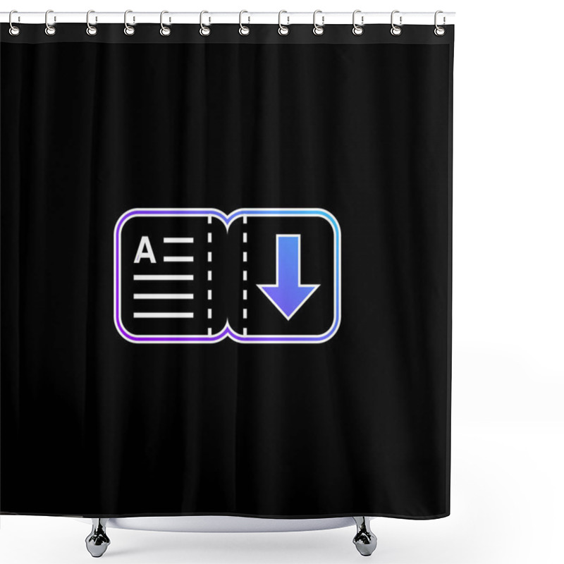 Personality  Book Blue Gradient Vector Icon Shower Curtains