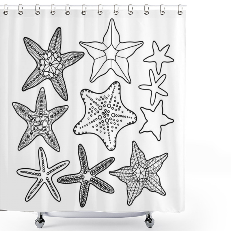 Personality  Graphic Starfish Collection Shower Curtains