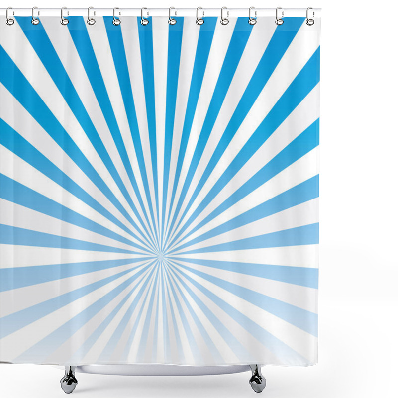 Personality  Vector Abstract Background Of Blue Star Burst . Shower Curtains