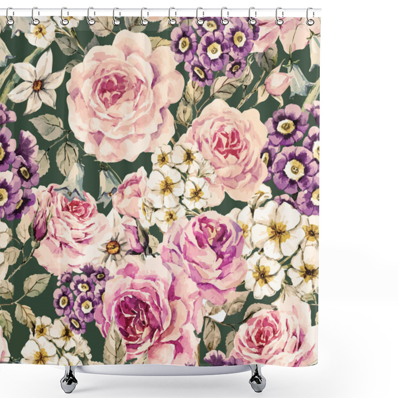 Personality  Vector Floral Pattern Shower Curtains