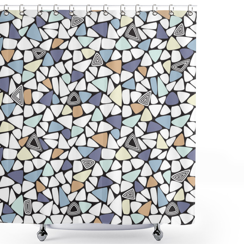 Personality  Random Mosaic Seamless Geometric Pattern Shower Curtains