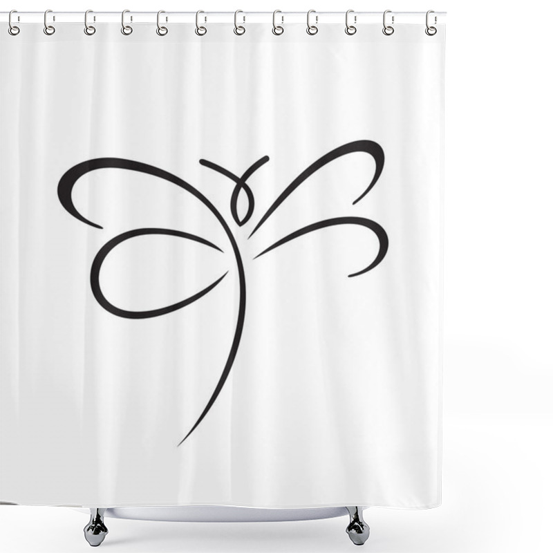 Personality  Abstract Butterfly Sign Shower Curtains