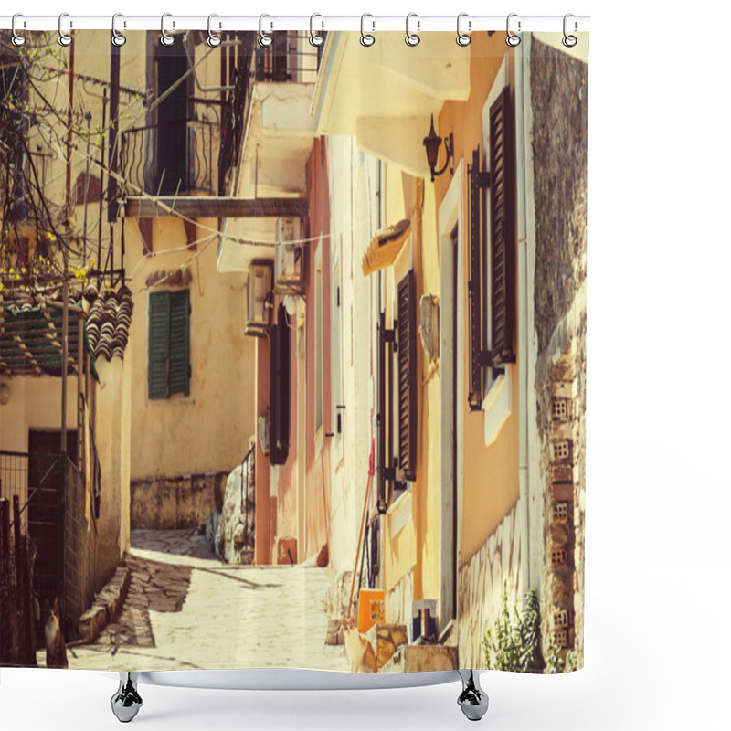 Personality  Corfu Town In Greece Shower Curtains