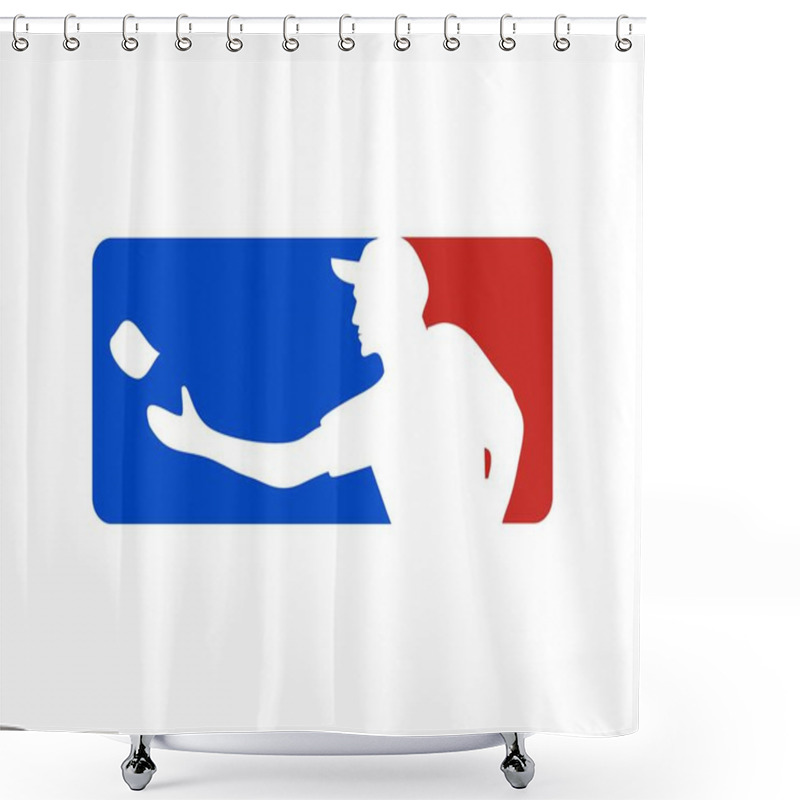 Personality  Abstract Cornhole Rectangle Logo Vector Shower Curtains