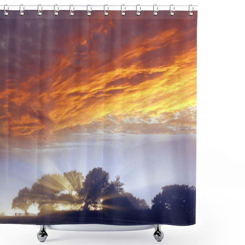 Personality  Sunrise Shower Curtains