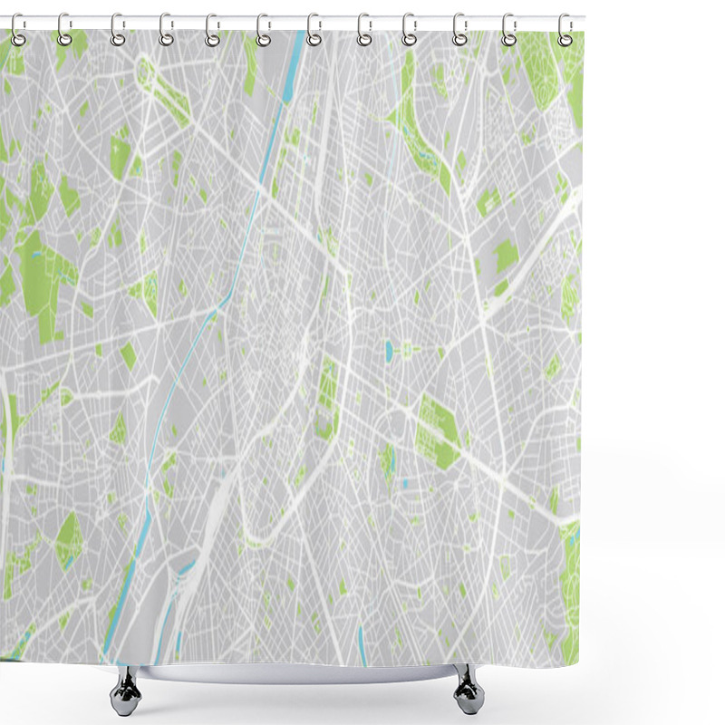 Personality  Urban Vector City Map Of Brussels, Belgium Shower Curtains