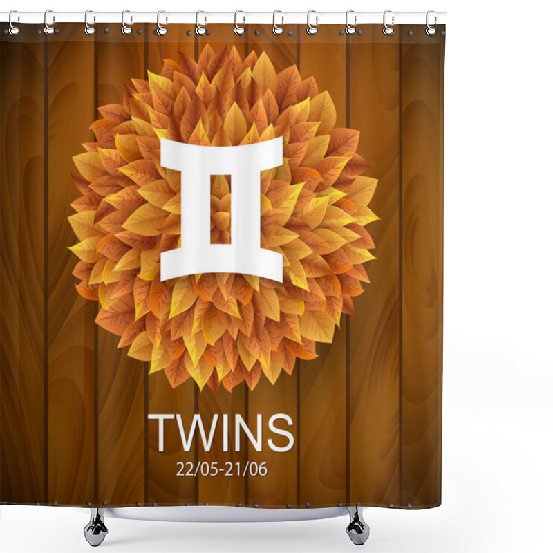 Personality  Twins Horoscope White Sign Shower Curtains