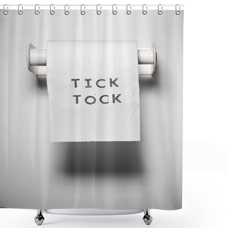 Personality  Tick Tock View Shower Curtains