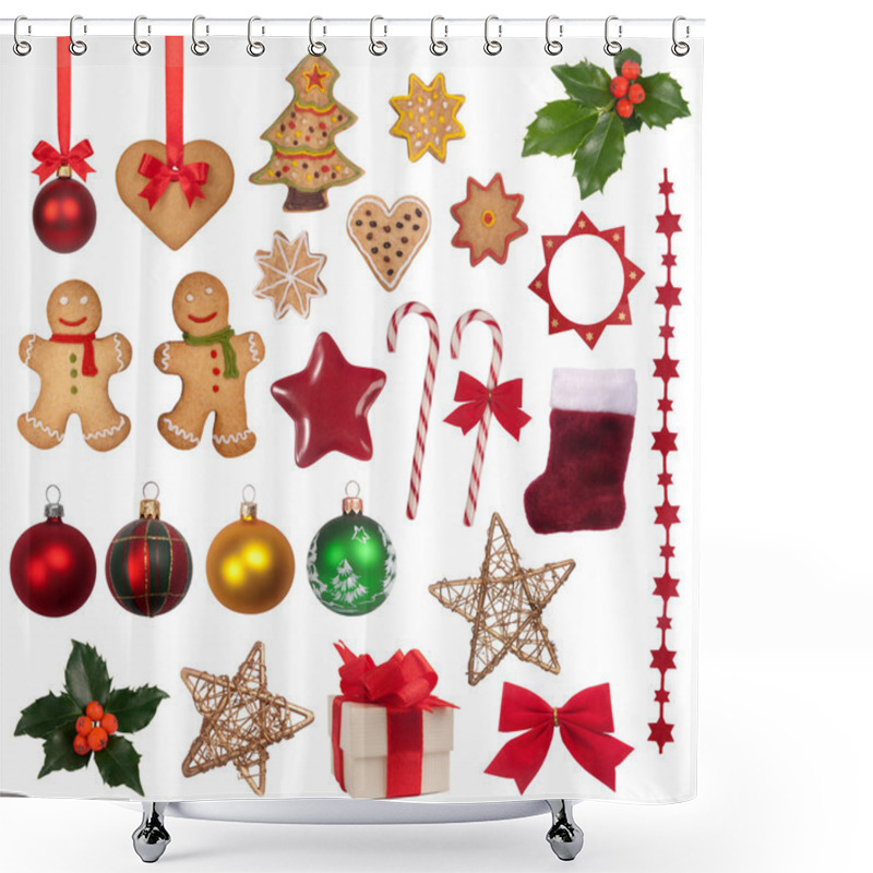 Personality  Christmas Decoration Collection Shower Curtains