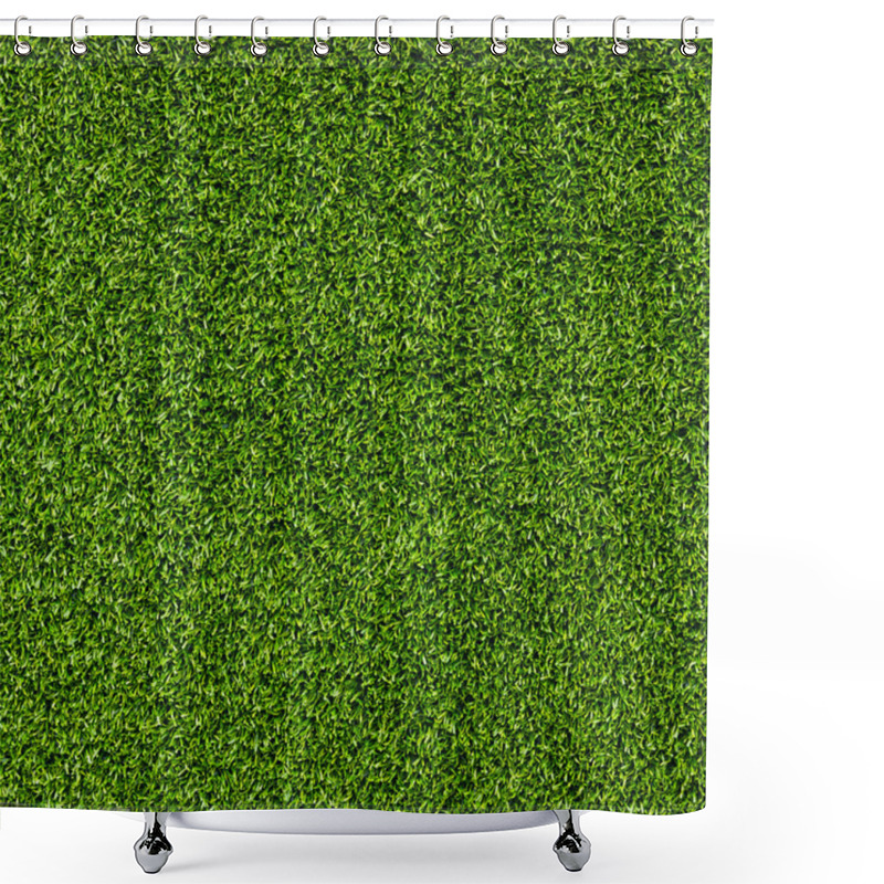 Personality  Artificial Grass Field Top View Texture Shower Curtains