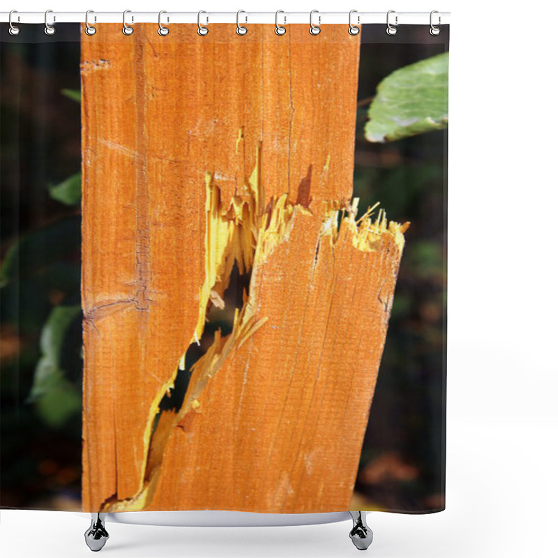 Personality  Broken Tree Board Shower Curtains