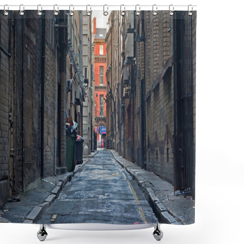 Personality  Looking Down An Empty Inner City Alleyway Shower Curtains