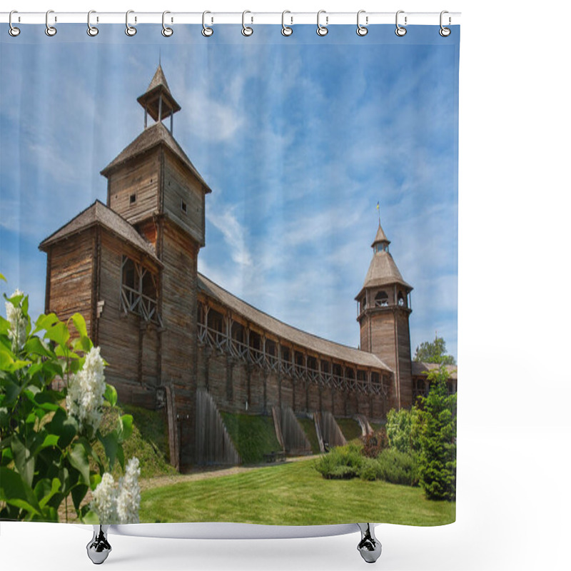 Personality  Reconstruction Of Historic Wooden Fortress In Baturyn, Chernihiv Region, Ukraine Shower Curtains