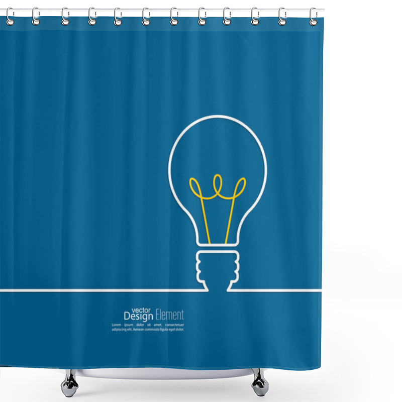 Personality  Bulb Light Idea. Shower Curtains