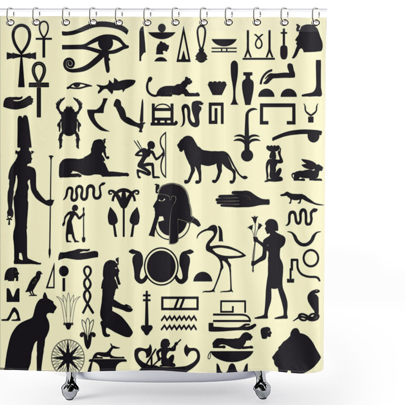 Personality  Egyptian Symbols And Signs SET 1 Shower Curtains