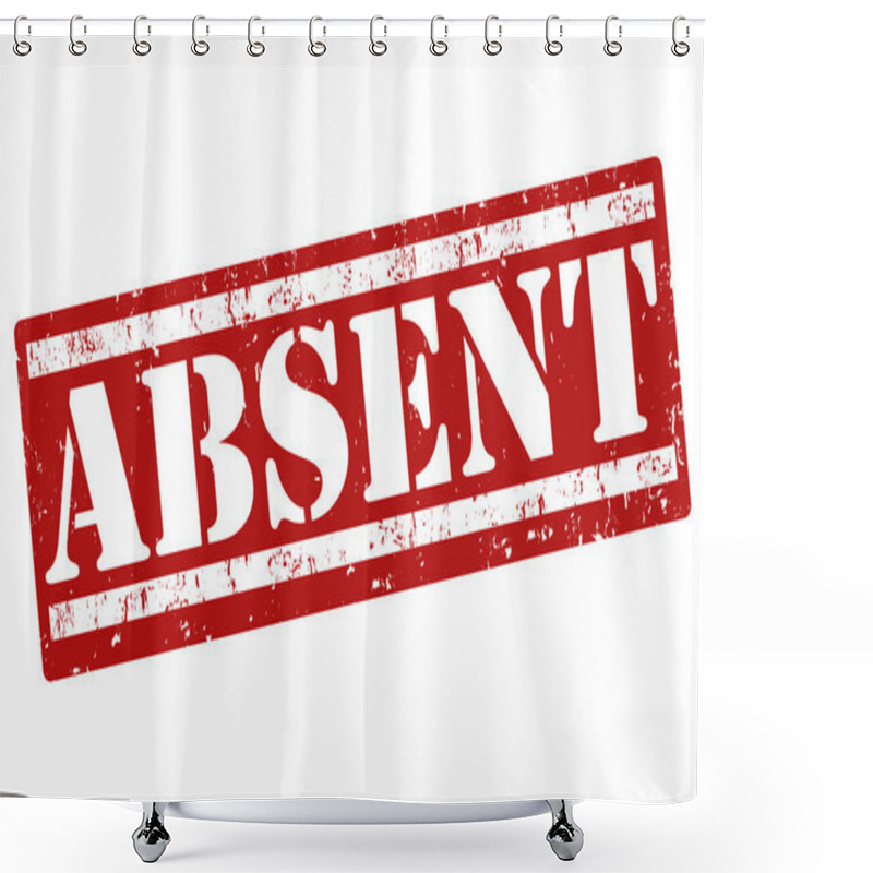 Personality  Absent Stamp Shower Curtains