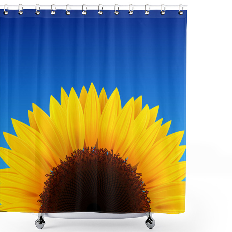 Personality  Sunflower Background Shower Curtains