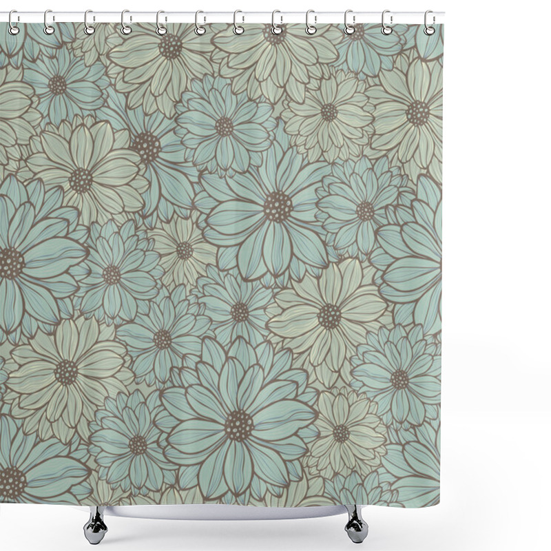 Personality  Pattern With Daisies Shower Curtains